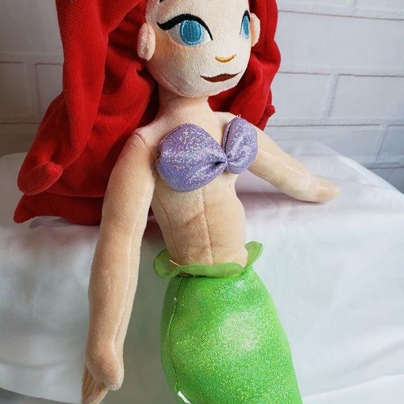 RARE Disney Princess Little Mermaid Plush Doll 20" Big Blue Eyes Stuffed Soft - Picture 5 of 10